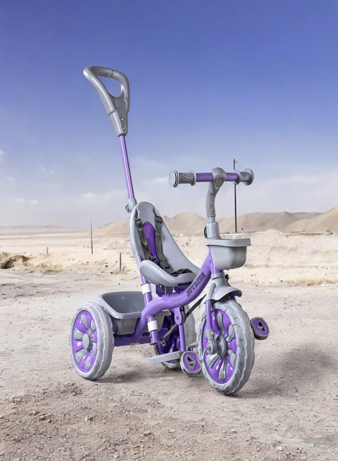 JoyRide Turbo Tots Trike Cycle for Kids Cycle 2-5 Years for Boy & Girl Bike with 3 EVA Wheels Storage Basket - with Parental Control (Purple) - Image 3